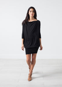 Tapered Boat Neck Dress
